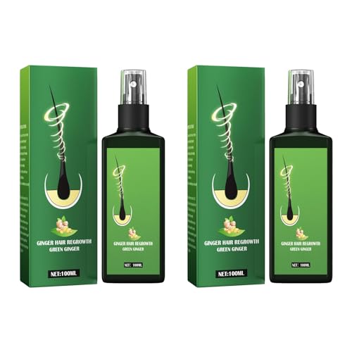 Haar-Vitalizer-Spray 100 ml, stärkt, nährt spendet Feuchtigkeit für gesünderes, dickeres schöneres Haar, 2 Stück Geschenk Geschenk (Green, One Size) von Tmianya