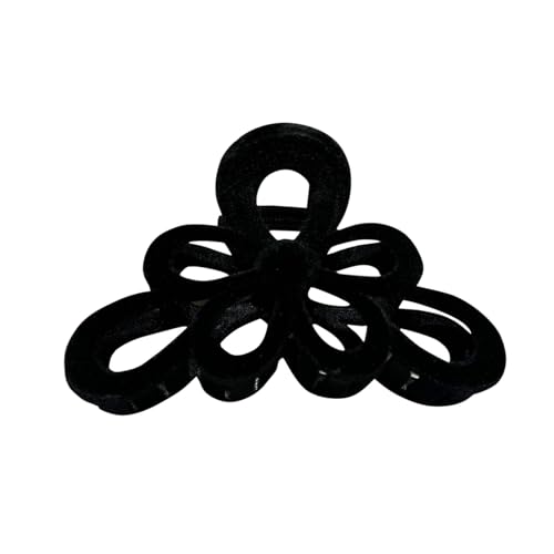 Hair Clips Bunte Haarklammer Haarclips Haarklammer Klein Große Ausschnitt-Haarspange, Geometrisches Design, Scheiben-Haarspange, Damen-Clip-Haar-Accessoires Haarspangen (Black, One Size) von Tmianya