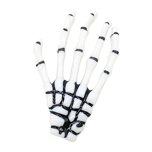 Halloween-Haarnadel mit -Handknochen und ist süß und gruselig Schleifen Haarspange Schwarz (A, One Size) von Tmianya