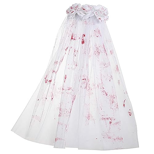 Halloween Maskerade Braut Dress Up Außenhandel Halloween Party Requisiten Stirnband Urlaub Party Dekoration Cosplay Haarspangen (White, One Size) von Tmianya