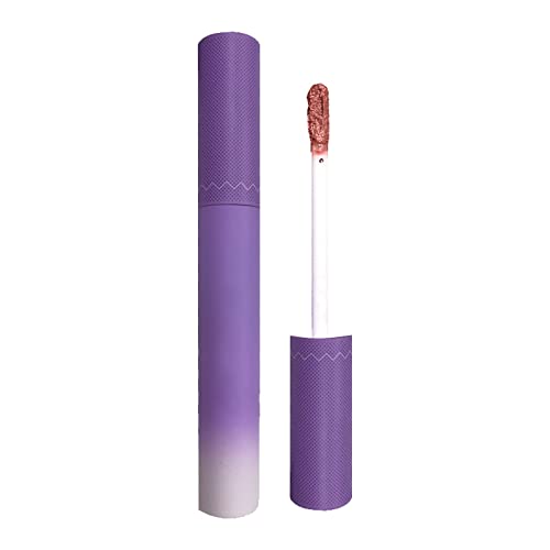 Lippenstift mit Lippenbalsam, Make-up-Samt, langlebig, hochpigmentiert, wasserfester Lipgloss, aterfester langlebiger Lippenstift für junge Mädchen Koreanische Süßigkeiten Halal (Brown, One Size) von Tmianya