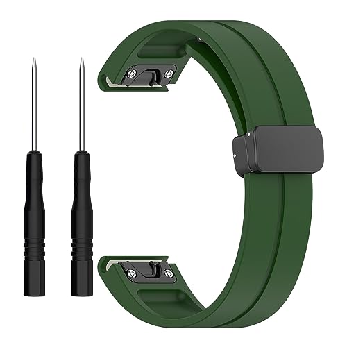 Tmianya 【22 mm】 Schnellverschluss-Uhrenarmband Silikon, atmungsaktiv, schweißfest, mit Faltschließe, kompatibel mit Smartwatch-Modellen Schmelzende Armbanduhr (AG, One Size) von Tmianya