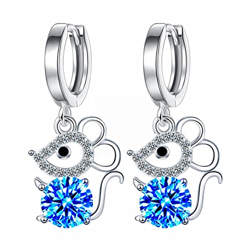 Tmianya Ohrringe Kreatives Temperament Ohrringe Schmuck Ohr-Knopf weibliche volle -Ohrringe Exquisite Ohrringe Perlen Ohrringe Damen Set (Blue, One Size) von Tmianya