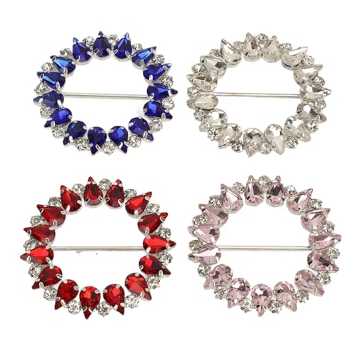 4 Stück Klammern/Hemdhalter, Krawattenclips in Glanz, modisch von Tnfeeon