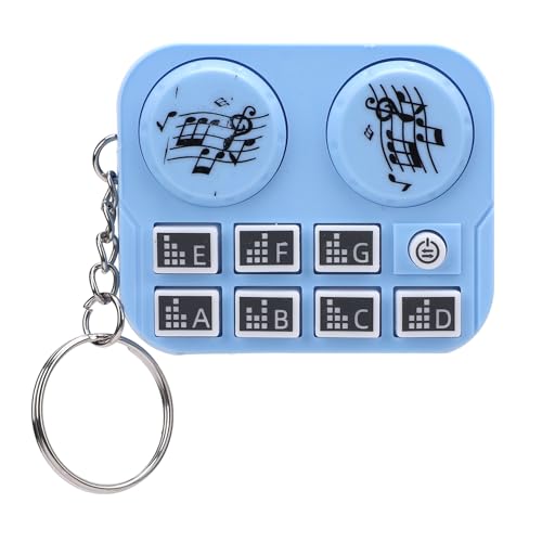 Tnfeeon DJ Disc Player Keychain Bunte Lichter Tragbarer DJ -Schlüsselring für Musikliebhaber ABS -Material (Himmelblau) von Tnfeeon