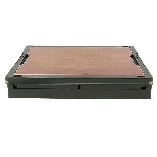 Tnfeeon Tragbare Zusammenklappbare Aufbewahrungsbox -Pull -Ring Design 5 Seiten Öffnen Campingbehälter mit Rädern für Auto, Staubdes MDF Abdeckplatte (#2) von Tnfeeon