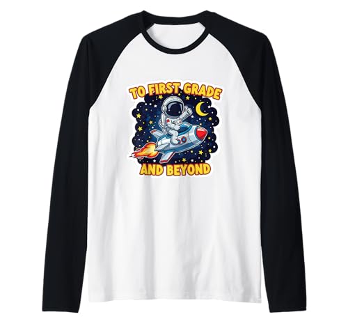 In die erste Klasse und darüber hinaus: Space Lover Astronaut School für Jungen Raglan von To First Grade And Beyond Boys Products