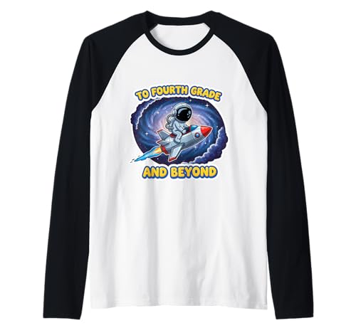 Bis zur vierten Klasse und darüber hinaus: Space Lover Astronaut School für Jungen Raglan von To Fourth Grade And Beyond Boys Products