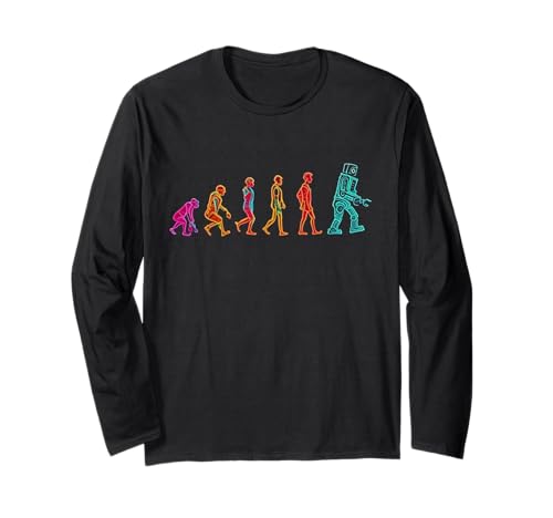 Funny Robot Memes Roboter Evolution Ape Monkey Man Robot Langarmshirt von To Robot Evolution Ape Monkey Man Robot Shirt