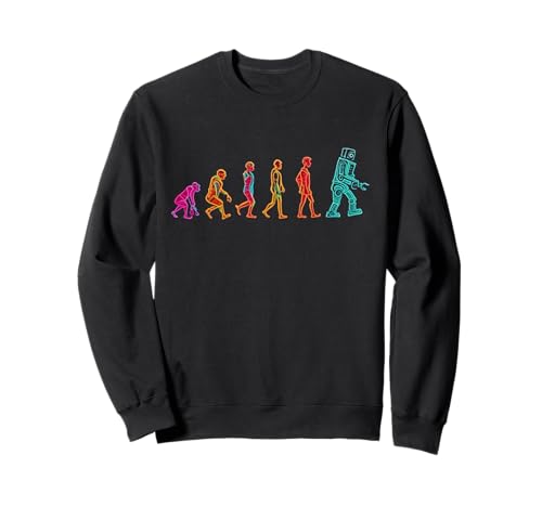 Funny Robot Memes Roboter Evolution Ape Monkey Man Robot Sweatshirt von To Robot Evolution Ape Monkey Man Robot Shirt