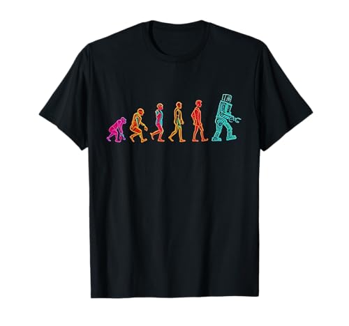 Funny Robot Memes Roboter Evolution Ape Monkey Man Robot T-Shirt von To Robot Evolution Ape Monkey Man Robot Shirt