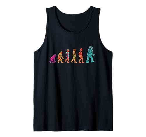 Funny Robot Memes Roboter Evolution Ape Monkey Man Robot Tank Top von To Robot Evolution Ape Monkey Man Robot Shirt