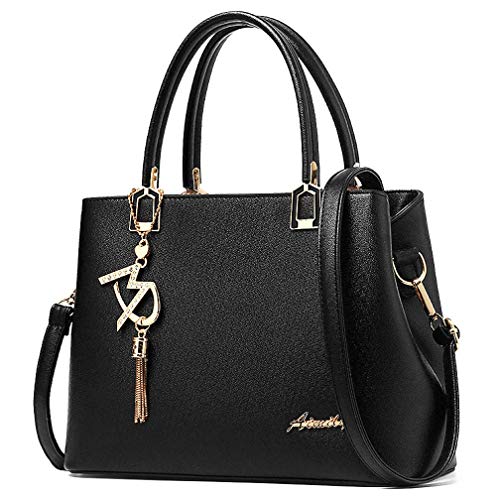 Damen Geldbörsen und Handtaschen Schultertaschen Designer Top Griff Satchel Tote Bag, schwarz, Einheitsgröße von ToLFE