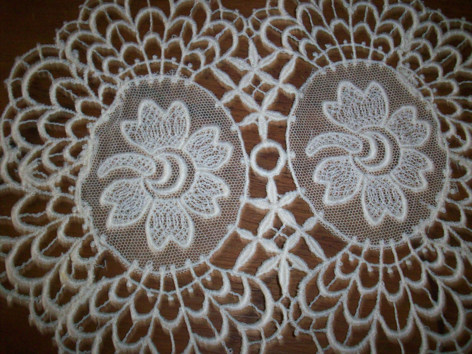 1-1910Er Jahre Antikes Netz Und Venise Spitze Applikation Elfenbein von ToLacewithLove