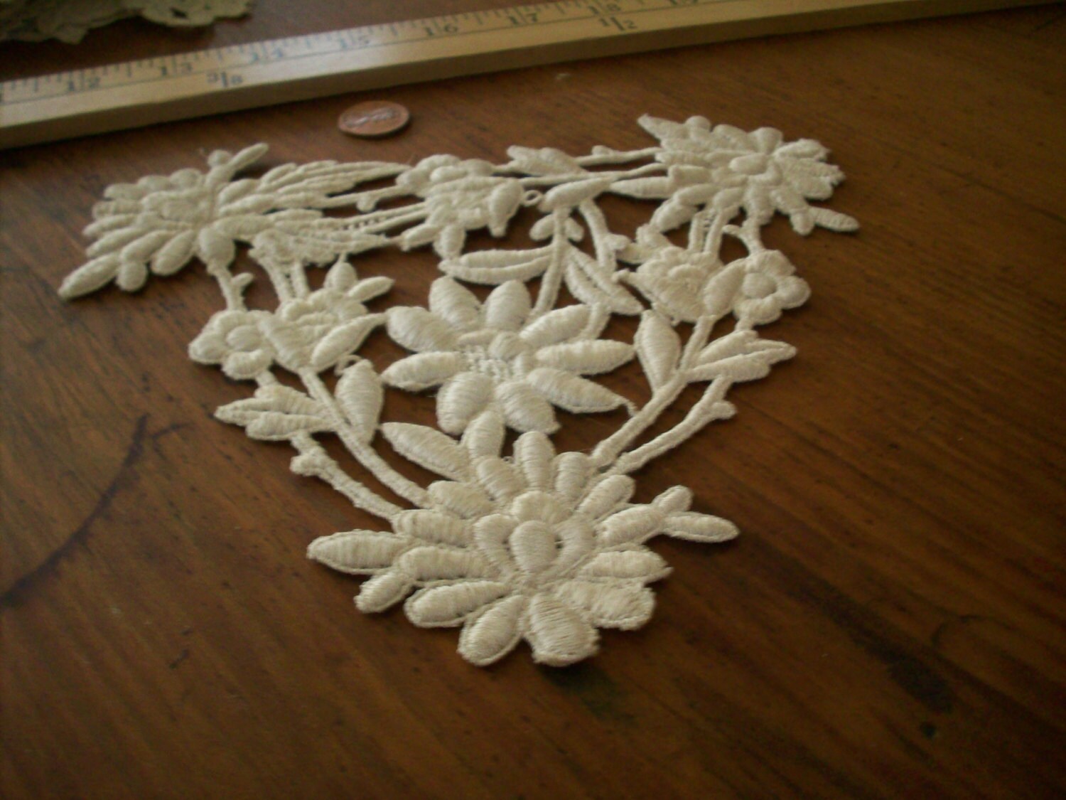 1 Vintage Alle Baumwolle 1920Er Jahre Antike Spitze Applique von ToLacewithLove