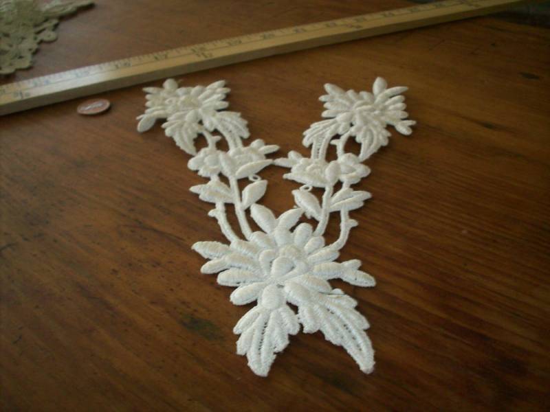 1 Vintage Alle Baumwolle 1920Er Jahre Antike Spitze Applique 1 Vintage Alle Baumwolle 1920Er Jahre Antike Spitze Applique von ToLacewithLove