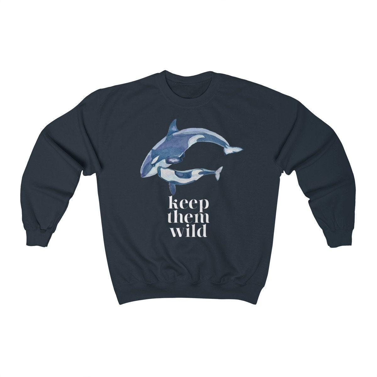 Halten Sie Them Wild Orcas Sweatshirt-Mehrfarbige Farben Halten Sie Them Wild Orcas Sweatshirt-Mehrfarbige Farben von ToTheSeaa