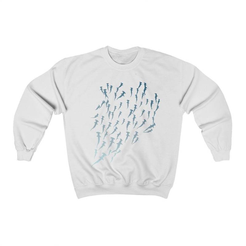 Schule Der Hammerhaie Blau Ombre Sweatshirt Schule Der Hammerhaie Blau Ombre Sweatshirt von ToTheSeaa