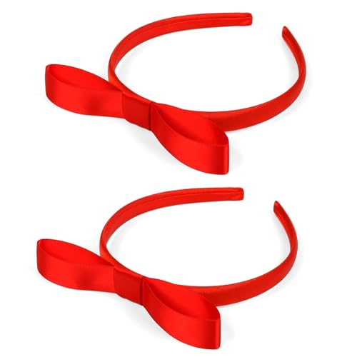 Tobeffect Rote Schleifen-Haarbänder für Damen, niedliches Halloween-Prinzessinnen-Kostüm, Stirnbänder für Frauenhaare von Tobeffect