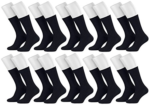 Tobeni 10 Paar Diabetikersocken ohne Gummi Herrensocken Damensocken Baumwolle Farbe Marine Grösse 39-42 von Tobeni