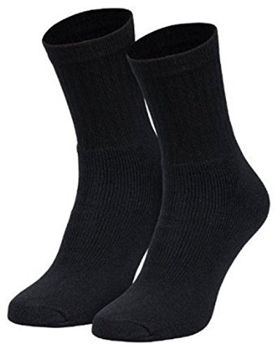 Tobeni 10 Paar Herren Sport Socken schwere Qualität Unisex Farbe Schwarz Grösse 47-50 von Tobeni