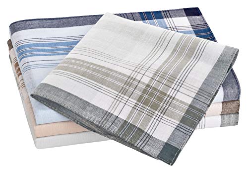 Tobeni 10 Stück Herren Stoff Taschentücher Herrentaschentücher Stofftaschentücher 100% gekämmte Baumwolle Farbe Design 24 Grösse 40 cm x 40 cm von Tobeni