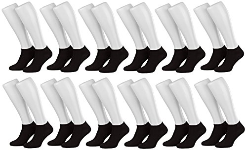 Tobeni 12 Paar modische Sneaker Socken Sneakers für Damen und Herren Farbe Schwarz Grösse 39-42 von Tobeni