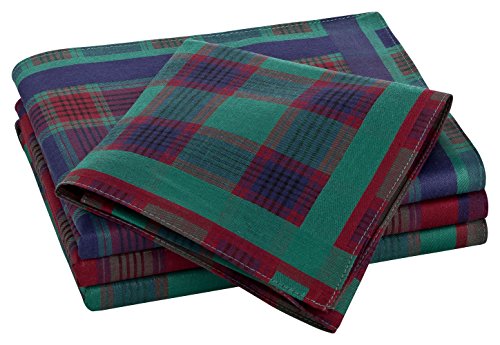 Tobeni 12 Stück Herren Stoff Taschentücher Herrentaschentücher Stofftaschentücher 100% Baumwolle-Satin Farbe Design 51 Grösse 41 cm x 41 cm von Tobeni