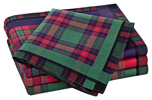 Tobeni 12 Stück Herren Stoff Taschentücher Herrentaschentücher Stofftaschentücher 100% Baumwolle-Satin Farbe Design 52 Grösse 41 cm x 41 cm von Tobeni