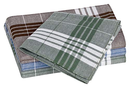 Tobeni 20 Herren Taschentücher Stofftaschentücher Herrentaschentücher gekämmte Baumwolle Farbe Design 18 Grösse 40 cm x 40 cm von Tobeni