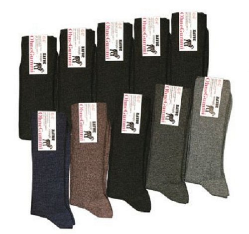 Tobeni 5 Paar Herren Gesundheits Socken mit Schafwolle ohne Gummi, Farbe:Farbig sortiert;Größe:43-46 von Tobeni