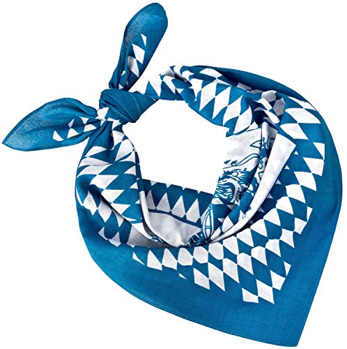 Tobeni 548 Damen Herren Nickituch Kopftuch Bandana Halstuch Baumwolle Unisex Farbe Bayern Wappen Klein Grösse 54 cm x 54 cm von Tobeni
