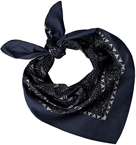 Tobeni 548 Damen Herren Nickituch Kopftuch Bandana Halstuch Baumwolle Unisex Farbe Turkey Marine Grösse 54 cm x 54 cm von Tobeni