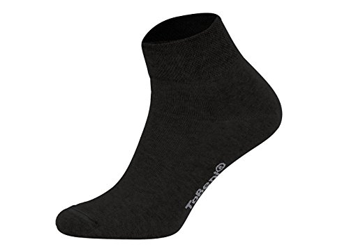 Tobeni 8 Paar Damen Herren Kurzsocken Quarter Socks Unisex Socken Kurz ohne Gummi Farbe Schwarz Grösse 43-46 von Tobeni