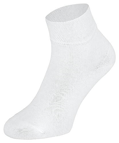 Tobeni 8 Paar Damen Herren Kurzsocken Quarter Socks Unisex Socken Kurz ohne Gummi Farbe Weiss Grösse 35-38 von Tobeni