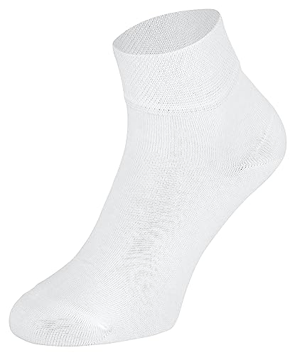 Tobeni 8 Paar Damen Herren Kurzsocken Quarter Socks Unisex Socken Kurz ohne Gummi Farbe Weiss Grösse 39-42 von Tobeni