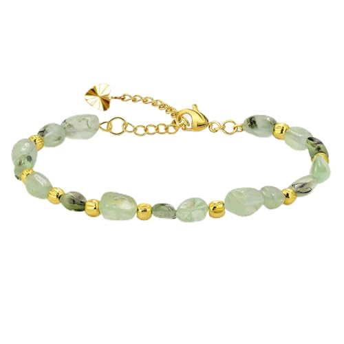 Tobestu Unregelmäßiges Grünes Achat-Perlenarmband mit Mini-Kürbis-Perlen - Boho-Design für Festival oder Alltag YA5871 von Tobestu