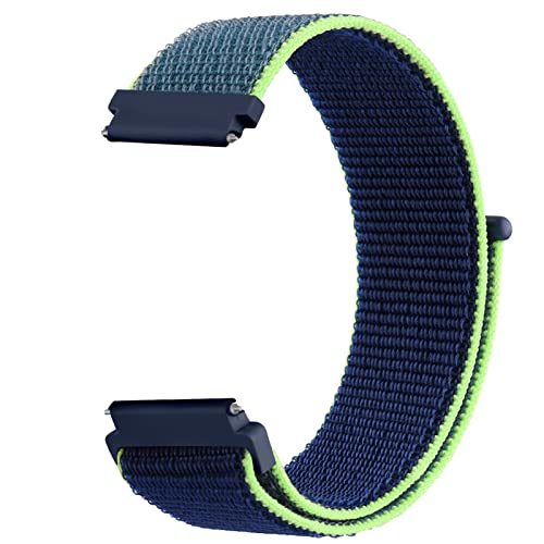 Tobfit Schnellverschluss-Nylon-Uhrenarmband für Damen und Herren, weiches Gewebe, Nylon, verstellbares Armband, 22 mm, Ersatzarmband, Neon-Limette Tobfit Schnellverschluss-Nylon-Uhrenarmband für Damen und Herren, weiches Gewebe, Nylon, verstellbares Armband, 22 mm, Ersatzarmband, Neon-Limette von Tobfit