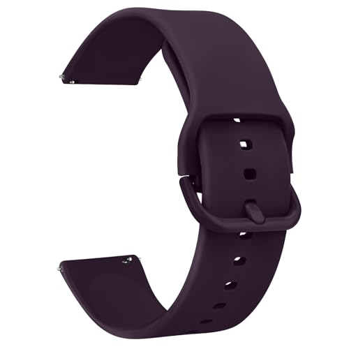 Tobfit Silikon-Uhrenarmband, 20 mm, Schnellverschluss, verstellbares Ersatzarmband für Damen und Herren, Dunkelkirsche von Tobfit
