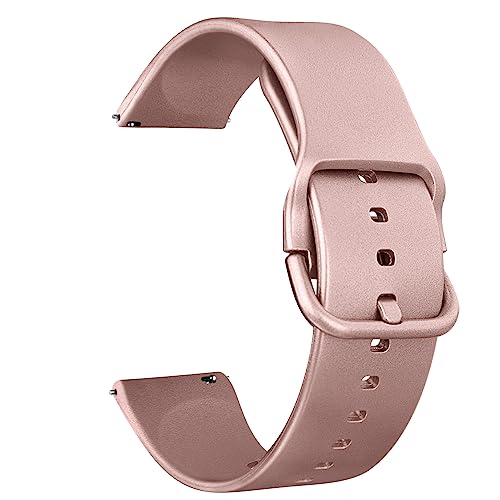 Tobfit Silikon-Uhrenarmband, 20 mm, Schnellverschluss, verstellbares Ersatzarmband für Damen und Herren, Roségold von Tobfit
