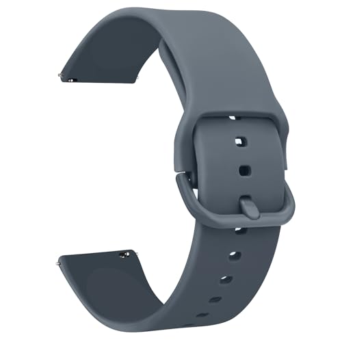 Tobfit Silikon-Uhrenarmband, 20 mm, Schnellverschluss, verstellbares Ersatzarmband für Damen und Herren, Schieferblau von Tobfit