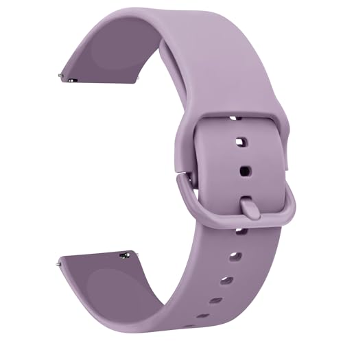 Tobfit Silikon-Uhrenarmband, 20 mm, Schnellverschluss, verstellbares Ersatzarmband für Damen und Herren, Taro-Violett von Tobfit