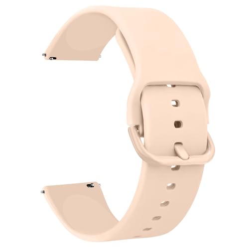 Tobfit Silikon-Uhrenarmband, 22 mm, Schnellverschluss, Gummi, verstellbares Ersatzarmband für Herren und Damen, pfirsichfarben von Tobfit