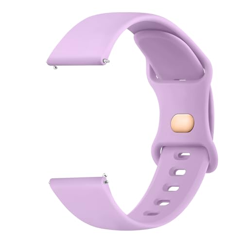 Tobfit Uhrenarmband für 20mm Armband Silikon Uhrenarmband mit Schnellverschluss Geeignet Ersatzarmband 20mm für Damen Herren(Lavendel) von Tobfit