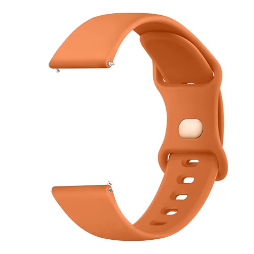 Tobfit Uhrenarmband für 20mm Armband Silikon Uhrenarmband mit Schnellverschluss Geeignet Ersatzarmband 20mm für Damen Herren(Orange) von Tobfit