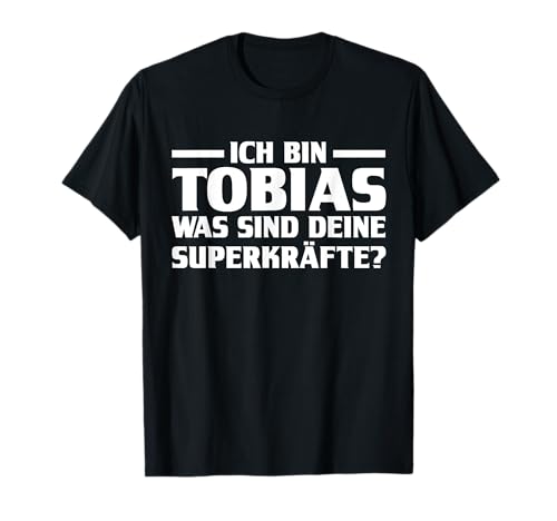 Tobias Geschenk Herren T-Shirt Schwarz Klein EU V-Ausschnitt Klassisch Basic Pull-On 1 Count Tobias Fans von Tobias Geschenk