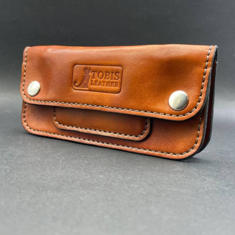 Handgefertigtes Portemonnaie Aus Pflanzlich Gegerbtem Leder von TobisLeatherShop