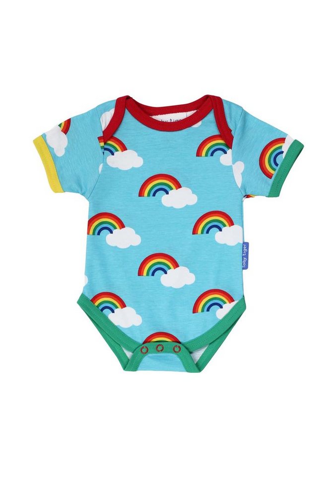 Toby Tiger Body Baby Kurzarmbody mit Regenbogen Print von Toby Tiger