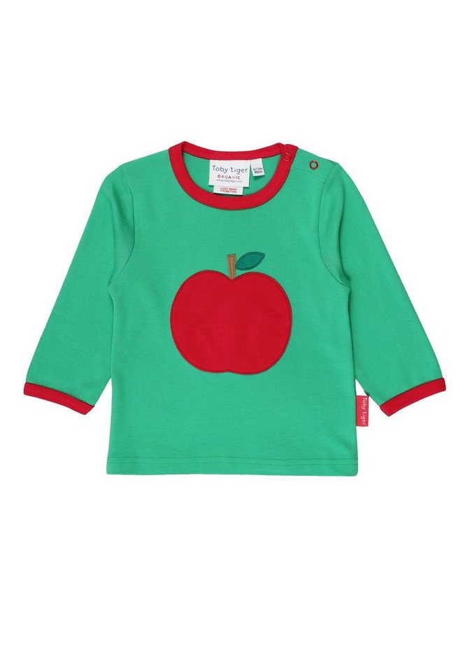 Toby Tiger Langarmshirt Langarmshirt mit Apfel Applikation von Toby Tiger