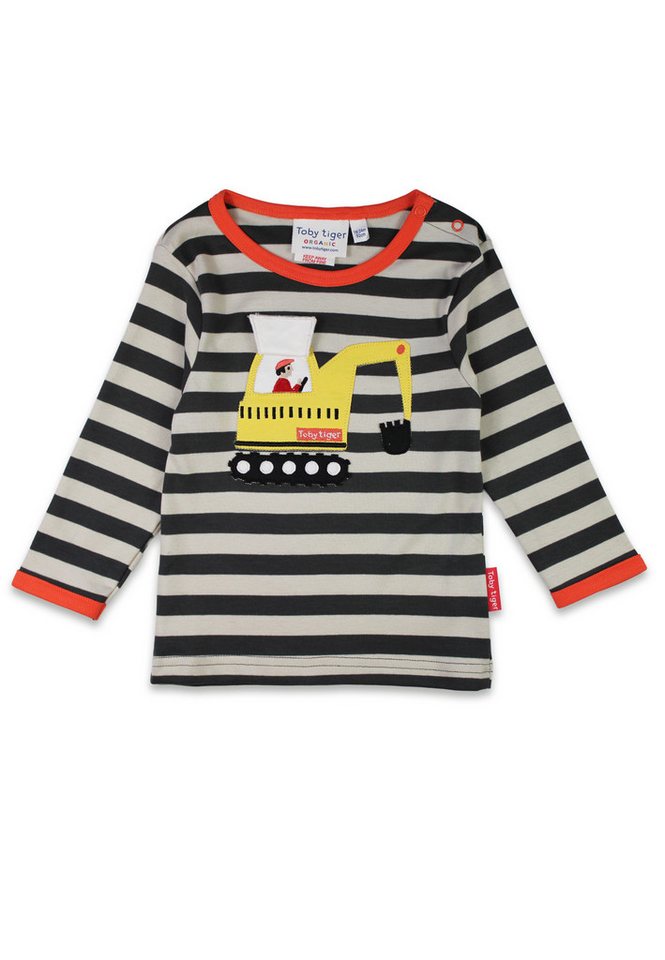 Toby Tiger Langarmshirt Langarmshirt mit Bagger Applikation von Toby Tiger